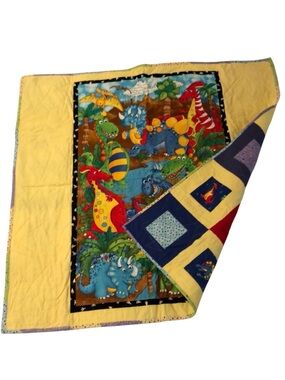 Adorable Handmade Dinosaur Quilt / Baby Blanket